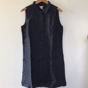 NWT, Garnet Hill 100% Linen Sleeveless Dress size 14